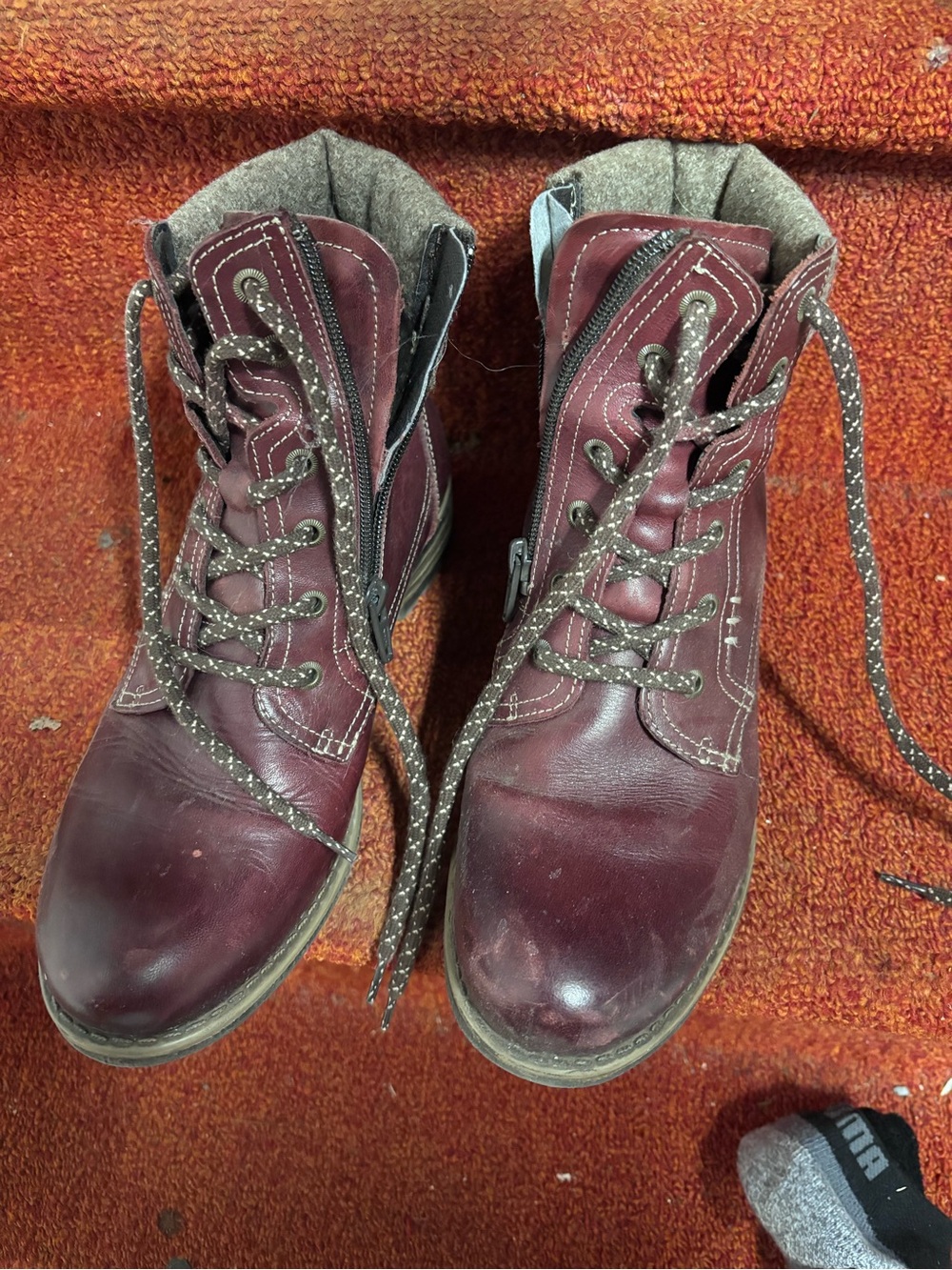 Taos Footwear Burgundy Women's Lace-Up Ankle Boots